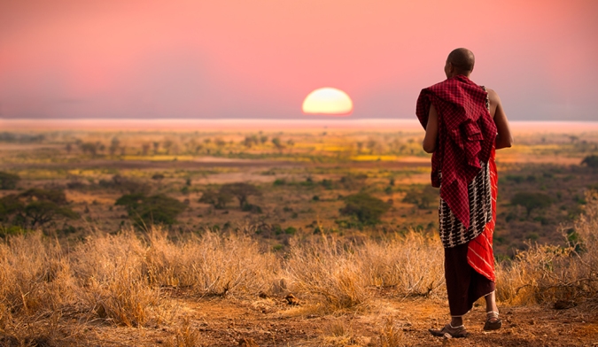 Masai-Warrior-heading-into-the-sunset